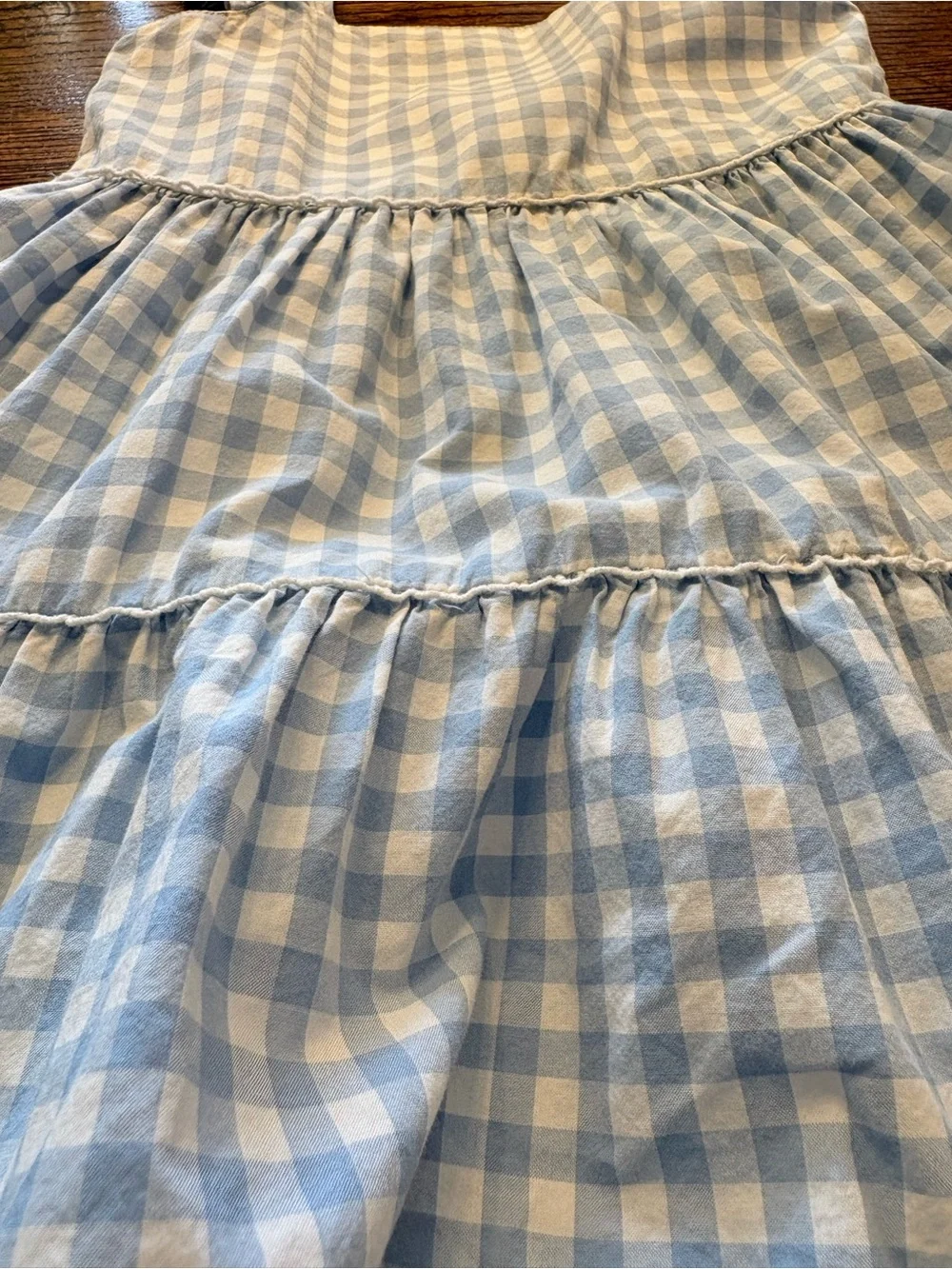 Carter’s Toddler Girl Gingham Tiered Dress 2T Blue Checkered Picnic Summer